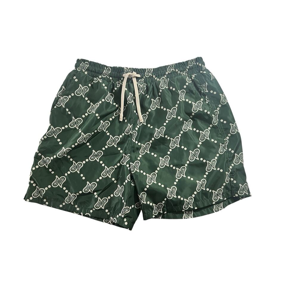 Maison Article Premium Dark Forrest Green Paisley Shorts Trunks Menz SZ L